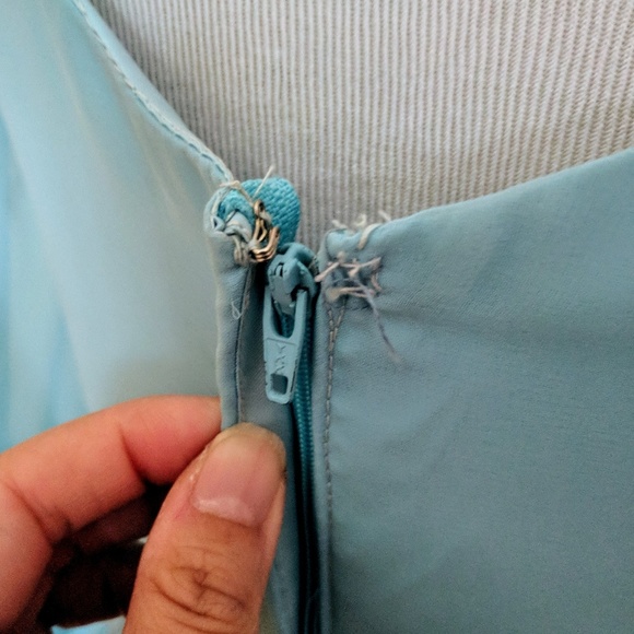 Gorgeous 80s vintage Frozen blue union made dress - Picture 8 of 8